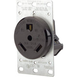 Leviton R10-07313-S00 Electrical Receptacle, 2 -Pole, 125/250 V, 30 A, NEMA: NEMA TT-30R, Black