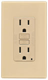 Leviton C31-GFNT1-0PI GFCI Duplex Receptacle, 2 -Pole, 15 A, 125 V, Back, Side Wiring, NEMA: 5-15R, Ivory