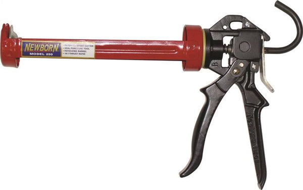 Newborn 250 Caulk Gun, 1/10 gal Cartridge, Reverse-Punched Grip Handle