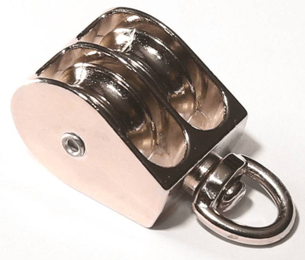 BARON 0178ZD-1 Rope Pulley, 1/4 in Rope, 1 in Sheave, Zinc