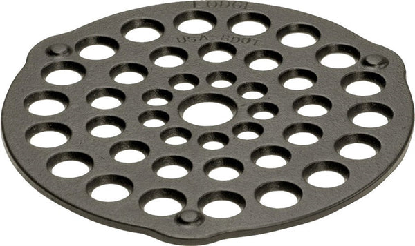 Lodge L8DOT3 Meat Rack, Pre-Seasoned, Iron, Black, For: Dutch Ovens