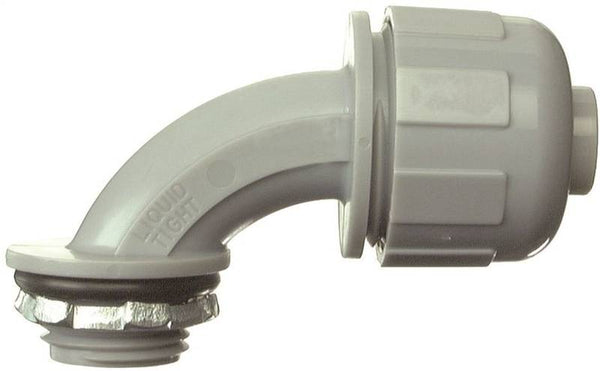 Halex 27692 Liquidtight Connector, 90 deg Angle, PVC