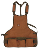 Bucket Boss 80200 Apron, 52 in Waist, Duckwear Canvas, Brown, 16-Pocket