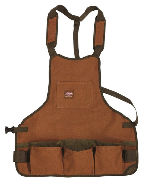 Bucket Boss 80200 Apron, 52 in Waist, Duckwear Canvas, Brown, 16-Pocket