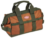 Bucket Boss Original Series 60012 Gatemouth Tool Bag, 12 in W, 7 in D, 9 in H, 16-Pocket, Poly Ripstop Fabric, Brown