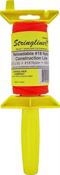 Stringliner 25159 Line Reel, 250 ft L Line, Fluorescent Orange Line