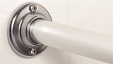 Zenna Home NeverRust Series AL500S Shower Rod, 60 in OAL, 1 in Dia, Aluminum, Chrome