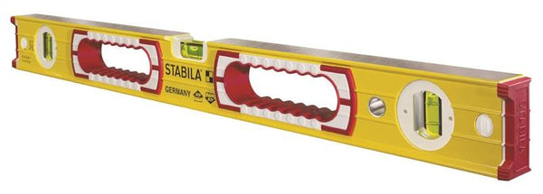 Stabila 37424 Spirit Level, 24 in L, 3-Vial, Non-Magnetic, Aluminum, Yellow