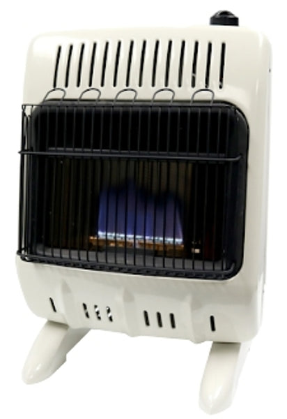 Mr. Heater MHVFDF10BF Vent-Free Blue Flame Dual Fuel Heater, 20 lb Fuel Tank, Liquid Propane, Natural Gas, White