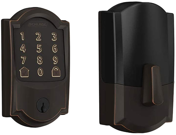 Schlage BE489WBV CAM 716 Deadbolt, 1, AAA Grade, Keyed Key, Aged Bronze, 2-3/8, 2-3/4 in Backset, C Keyway