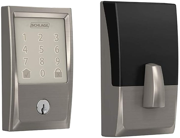 Schlage BE Series BE489WBV CEN 619 Deadbolt, 1, AAA Grade, Keyed Key, Satin Nickel, 2-3/8, 2-3/4 in Backset, C Keyway