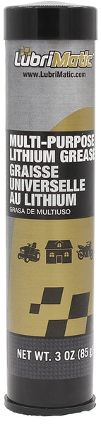Lubrimatic 11312 Multi-Purpose Lithium Grease, 3 oz Cartridge, Black