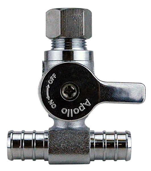 Apollo Valves APXVT121238 Dishwasher Tee Valve, 1/2 x 3/8 in Connection, Barb x Compression, 200 psi Pressure