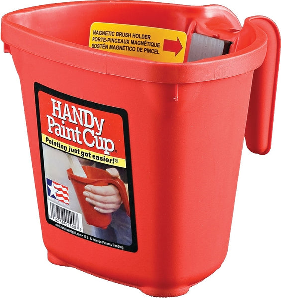 HANDy BER-1500-CT Handy Paint Cup, 1 pt Capacity, Plastic, Red