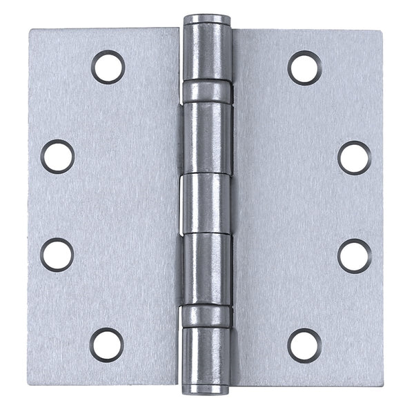 Tell Manufacturing HG100004 Square Corner Door Hinge, Steel, Satin Chrome