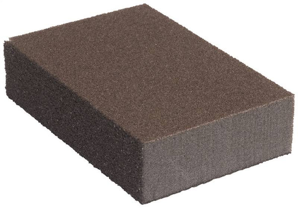 NORTON MultiSand 02081 Sanding Sponge, 4 in L, 2-3/4 in W, 75 Grit, Fine, Medium, Silicon Carbide Abrasive