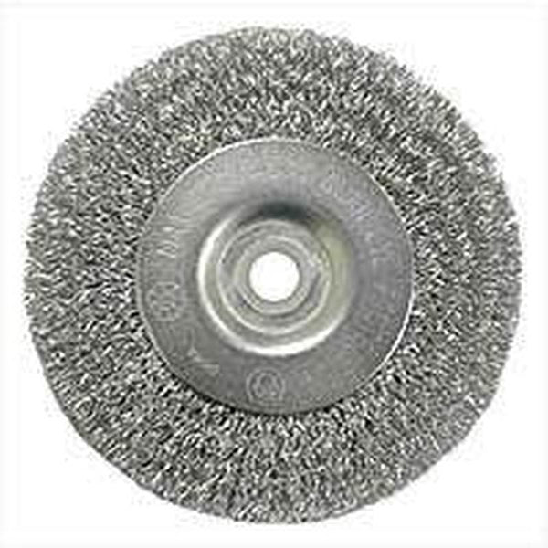 Weiler 36401 Wire Wheel Brush, 3 in Dia, 1/2 to 3/8 in Arbor/Shank, Steel Bristle