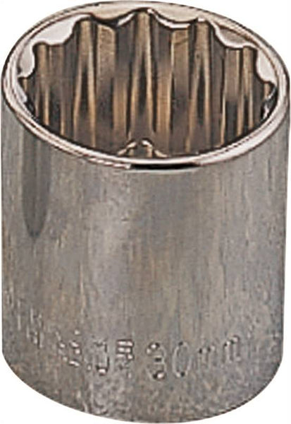 Vulcan MT6529119 Drive Socket, 13 mm Socket, 1/2 in Drive, 12-Point, Chrome Vanadium Steel, Chrome