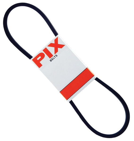 PIX X'SET A17/4L190 V-Belt, 4L, 19 in L, 1/2 in W, 5/16 in Thick, Black