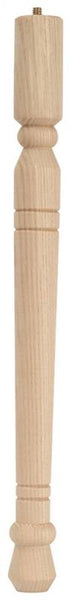 Waddell Early American Series 2562 Table Leg, 11-3/4 in H, Hardwood, Smooth Sanded