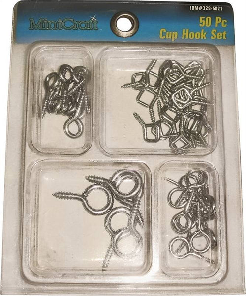 ProSource Eye Hook Set, Steel, Zinc