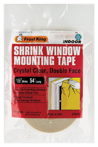 Frost King V78/54H Window Mounting Tape, 1/2 in W, 54 ft L, Vinyl