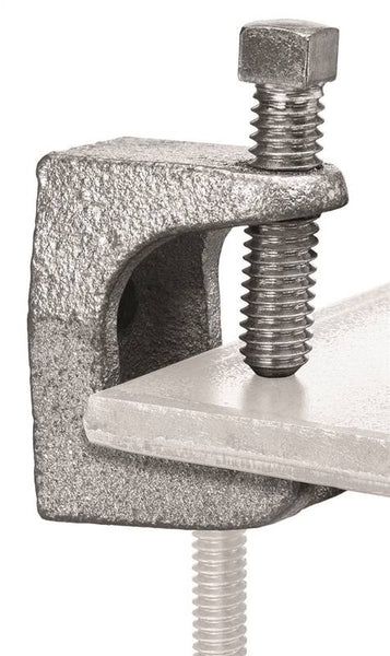SuperStrut Z500-25 Beam Clamp, Iron, Silver, Electro-Plated
