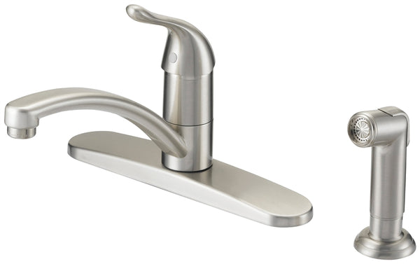 Boston Harbor 67534-1004 Kitchen Faucet, 1.8 gpm, 1-Faucet Handle, 4-Faucet Hole, Metal/Plastic, Brushed Nickel