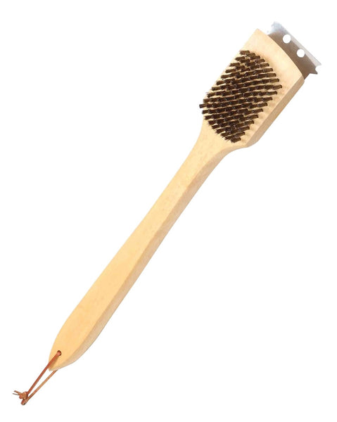Omaha SP2483L Grill Brush, 3-1/4 in L Brush, 2 in W Brush, Stainless Steel Bristle, Stainless Steel Bristle, 18 L