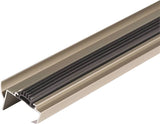 M-D DB003 Series 25710 Door Bottom with Drip Cap, 36 in L, 2.13 in W, 1-1/2 in H, Aluminum/Vinyl, Satin Nickel