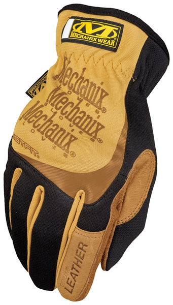 MECHANIX WEAR DuraHide LFF-75-009 Mechanic Gloves, M, Keystone Thumb, Open Cuff, Leather, Tan