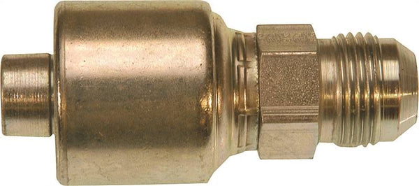 GATES MegaCrimp G25165-1616 Hose Coupling, 1-5/16-12, Crimp x JIC, Straight Angle, Steel, Zinc