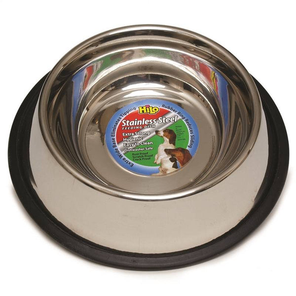 HiLo ZW142 16/57616 Pet Feeding Dish, M, 16 oz Volume, Stainless Steel, Gold