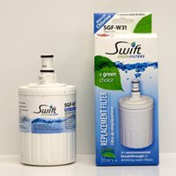 SWIFT GREEN FILTERS SGF-W31 Refrigerator Water Filter, 0.5 gpm, Coconut Shell Carbon Block Filter Media