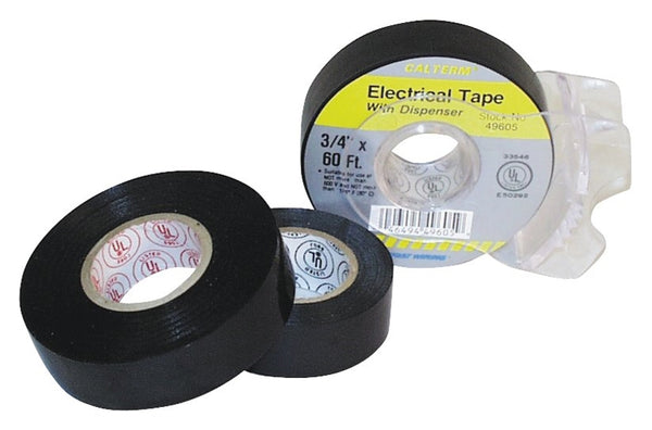 CALTERM 49305 Electrical Tape, 30 ft L, Black