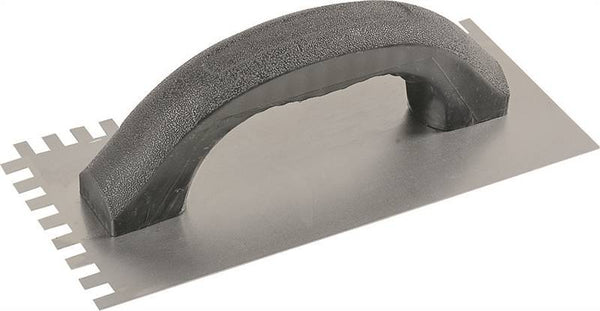 M-D 49104 Tile Installation Trowel, 9 in L, 4 in W, Square Notch, Ergonomic Handle