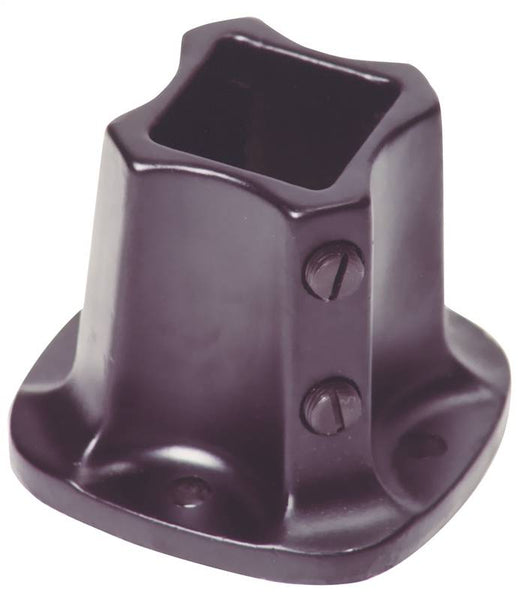 Village Ironsmith FF125 Floor Flange, Steel, Black, For: 1-1/4 in Classic, Metropolitan Rail Systems