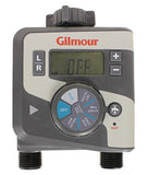 Gilmour 804014-1001 Electronic Watering Timer, 1 to 360 min Time Setting, LCD Display, Gray