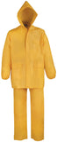 Diamondback 8127XL Rain Suit, XL, 30-1/2 in Inseam, PVC, Yellow, Drawstring Collar, Zipper with Storm Flap Closure