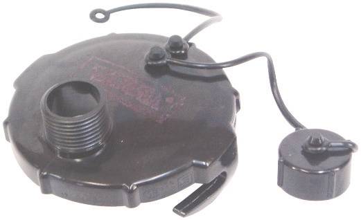US Hardware RV-508B Termination Cap with Hose Outlet, 3 in ID, 3/4 in Male, Plastic, Black
