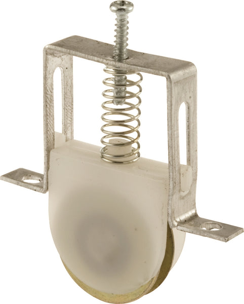 Prime-Line B 617 Adjustable Roller Assembly, 1 in Dia Roller, 1/4 in W Roller, Steel Roller, Concave Roller, 3/8 in W