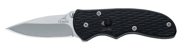 GERBER 22-41526 Folding Knife, 2.1 in L Blade, HCS Blade, 1-Blade, Textured Handle, Black Handle