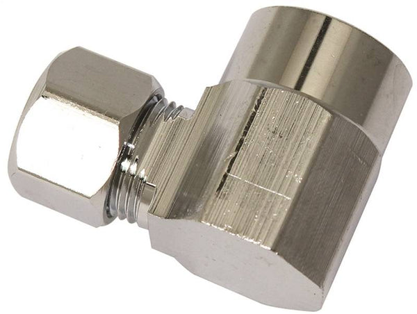 Plumb Pak PP77PCLF Water Supply Connector, 1/2 x 3/8 in, Compression x Sweat, Chrome