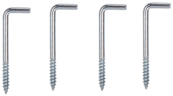 ProSource Screw Hook, 9/16 in Opening, 4.5 mm Thread, 2-1/4 in L, Steel, Zinc