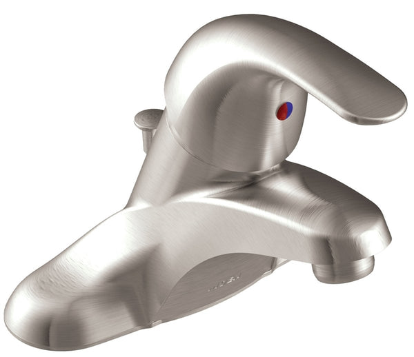 Moen Adler Series WSL84502SRN Bathroom Faucet, 1.2 gpm, 1-Faucet Handle, Metal, Brushed Nickel, Lever Handle