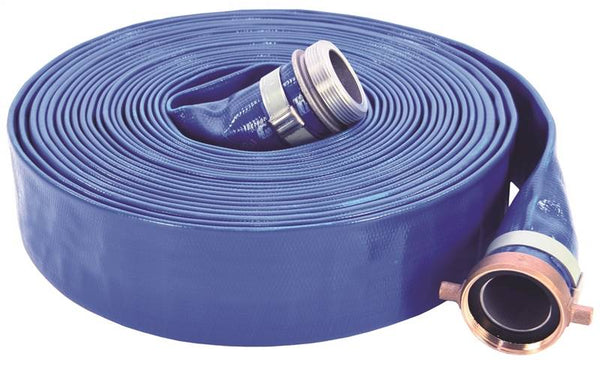 ABBOTT RUBBER 1148-2000-50-CE Water Discharge Hose, 50 ft L, Female x Male, PVC, Blue