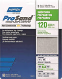 NORTON ProSand 07660768161 Sanding Sheet, 11 in L, 9 in W, Medium, 120 Grit, Aluminum Oxide Abrasive