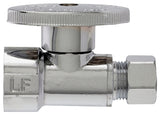 Plumb Pak PP20053LF Shut-Off Valve, 1/2 x 3/8 in Connection, FIP x Compression, Brass Body