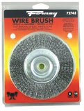 Forney 72745 Wire Wheel Brush, 6 in Dia, 1/2 to 5/8 in Arbor/Shank, 0.012 in Dia Bristle