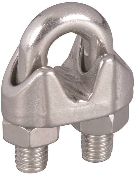 National Hardware 4230BC Series N830-314 Wire Cable Clamp, 1/4 in Dia Cable, 1-1/4 in L, Malleable Iron